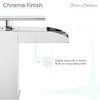 Concorde Single Hole, Single-Handle, Waterfall Bathroom Faucet in Chrome SM-BF50C