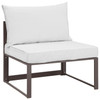Modway Fortuna 8 Piece Outdoor Patio Sectional Sofa Set EEI-1728-BRN-WHI-SET Brown White