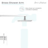 Concorde Single-Handle 1 Spray 8" Wall Mounted Fixed Shower Head in Chrome (Valve Included)  SM-SH01C 