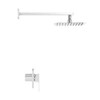 Concorde Single-Handle 1 Spray 8" Wall Mounted Fixed Shower Head in Chrome (Valve Included)  SM-SH01C 