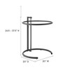 Modway Eileen Gray Metal Side Table - EEI-125-BLK