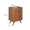 Modway Birdie 24" Teak Wood Bathroom Vanity Cabinet (Sink Basin Not Included) - EEI-5086-NAT