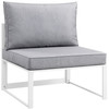 Modway Fortuna 7 Piece Outdoor Patio Sectional Sofa Set EEI-1729-WHI-GRY-SET White Gray