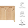 Modway Appia 3-Door Arched Door Sideboard Storage Cabinet - EEI-6536