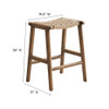 Modway Saoirse Woven Rope Wood Counter Stool - Set Of 2 - EEI-6548