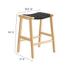 Modway Saoirse Woven Rope Wood Counter Stool - Set Of 2 - EEI-6548