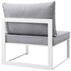 Modway Fortuna 8 Piece Outdoor Patio Sectional Sofa Set EEI-1735-WHI-GRY-SET White Gray
