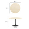 Modway Lippa 48" Round Artificial Travertine Dining Table - EEI-6755-BLK-TRA