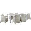 Modway Junction 7 Piece Outdoor Patio Dining Set EEI-1750-GRY-WHI-SET Gray White