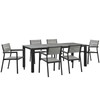 Modway Maine 7 Piece Outdoor Patio Dining Set EEI-1751-BRN-GRY-SET Brown Gray