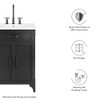 Modway Steamforge 24" Bathroom Vanity Cabinet (Sink Basin Not Included) - EEI-6127-BLK-WAL