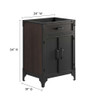 Modway Steamforge 24" Bathroom Vanity Cabinet (Sink Basin Not Included) - EEI-6127-BLK-WAL