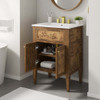 Modway Elysian 24" Wood Bathroom Vanity - EEI-6440-WHI-BRN