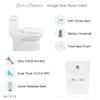 Virage One Piece Elongated Toilet with Touchless Retrofit Dual Flush 1.1/1.6 gpf SM-1TK118