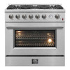 Forno Marco 36" Gas Range, 5.36 cu.ft. Convection Oven - FFSGS6277-36