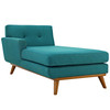 Modway Engage Left-Facing Upholstered Fabric Chaise EEI-1793-TEA Teal