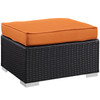 Modway Convene 5 Piece Outdoor Patio Sectional Set EEI-1809-EXP-ORA-SET Espresso Orange