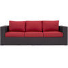 Modway Convene Outdoor Patio Sofa EEI-1844-EXP-RED Espresso Red