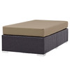 Modway Convene Outdoor Patio Fabric Rectangle Ottoman EEI-1847-EXP-MOC Espresso Mocha