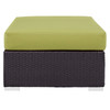 Modway Convene Outdoor Patio Fabric Rectangle Ottoman EEI-1847-EXP-PER Espresso Peridot