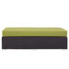 Modway Convene Outdoor Patio Fabric Rectangle Ottoman EEI-1847-EXP-PER Espresso Peridot