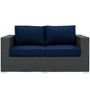 Modway Sojourn Outdoor Patio Sunbrella® Loveseat EEI-1851-CHC-NAV Canvas Navy