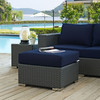 Modway Sojourn Outdoor Patio Sunbrella® Ottoman EEI-1855-CHC-NAV Canvas Navy