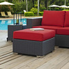 Modway Sojourn Outdoor Patio Sunbrella® Ottoman EEI-1855-CHC-RED Canvas Red