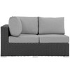 Modway Sojourn Outdoor Patio Sunbrella® Left Arm Loveseat EEI-1858-CHC-GRY Canvas Gray