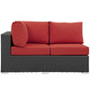 Modway Sojourn Outdoor Patio Sunbrella® Left Arm Loveseat EEI-1858-CHC-RED Canvas Red