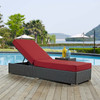 Modway Sojourn Outdoor Patio Sunbrella® Chaise Lounge EEI-1862-CHC-RED Canvas Red