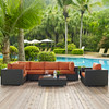 Modway Sojourn 7 Piece Outdoor Patio Sunbrella® Sectional Set EEI-1878-CHC-TUS-SET Canvas Tuscan