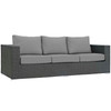 Modway Sojourn 3 Piece Outdoor Patio Sunbrella® Sectional Set EEI-1889-CHC-GRY-SET Canvas Gray