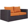 Modway Convene Outdoor Patio Loveseat EEI-1907-EXP-ORA Espresso Orange