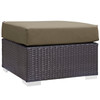 Modway Convene Outdoor Patio Fabric Square Ottoman EEI-1911-EXP-MOC Espresso Mocha