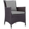 Modway Convene Dining Outdoor Patio Armchair EEI-1913-EXP-GRY Espresso Gray