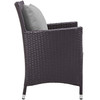 Modway Convene Dining Outdoor Patio Armchair EEI-1913-EXP-GRY Espresso Gray