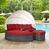 Modway Summon Canopy Outdoor Patio Sunbrella® Daybed EEI-1997-GRY-RED Canvas Red