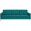 Modway Loft Upholstered Fabric Sofa EEI-2052-TEA Teal