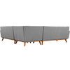 Modway Engage L-Shaped Sectional Sofa EEI-2108-GRY-SET Expectation Gray