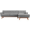 Modway Engage Right-Facing Sectional Sofa EEI-2119-GRY-SET Expectation Gray