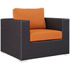 Modway Convene 9 Piece Outdoor Patio Sofa Set EEI-2161-EXP-ORA-SET Espresso Orange