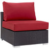 Modway Convene 10 Piece Outdoor Patio Sectional Set EEI-2169-EXP-RED-SET Espresso Red