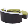 Modway Convene Canopy Outdoor Patio Daybed EEI-2173-EXP-PER-SET Espresso Peridot