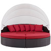 Modway Convene Canopy Outdoor Patio Daybed EEI-2173-EXP-RED-SET Espresso Red