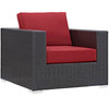 Modway Convene 3 Piece Outdoor Patio Sofa Set EEI-2174-EXP-RED-SET Espresso Red