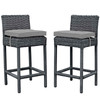 Modway Summon 2 Piece Outdoor Patio Sunbrella® Pub Set EEI-2197-GRY-GRY-SET Canvas Gray