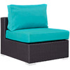 Modway Convene 8 Piece Outdoor Patio Sectional Set EEI-2205-EXP-TRQ-SET Espresso Turquoise