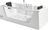 EAGO AM196ETL 6 ft Clear Rectangular Acrylic Whirlpool Bathtub for Two