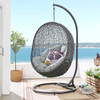 Modway Hide Outdoor Patio Swing Chair With Stand EEI-2273-GRY-GRY Gray
